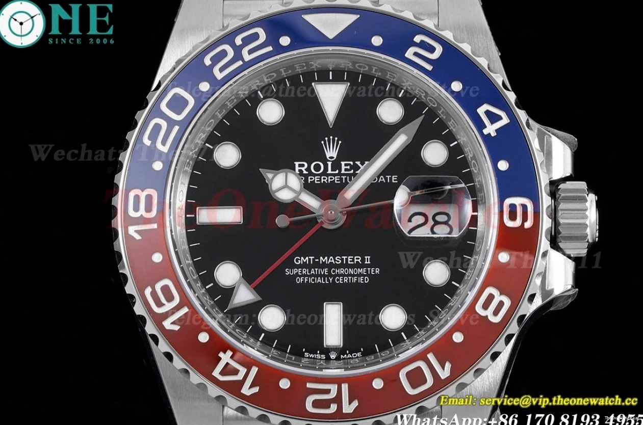 126710 SS VR3285 Pepsi Master 40mm C+F GMT Blue SS V2 II Red 0219